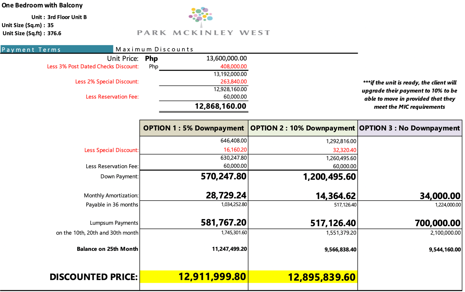 One Bedroom with Balcony