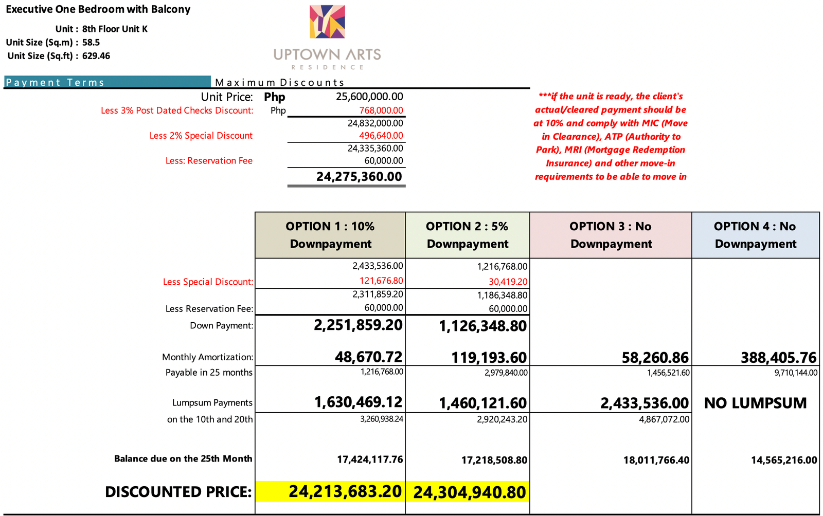 Executive One Bedroom with Balcony